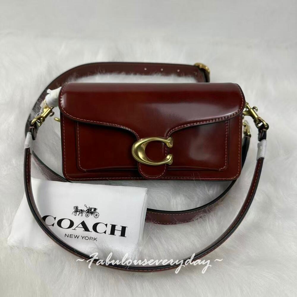 COACH Tabby Shoulder Bag 20 Crossbody In Leather/Brass/Dark Neutral CW632 NWT